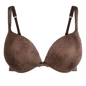 SKIMS 32DD Picot Teardrop Push-Up Bra